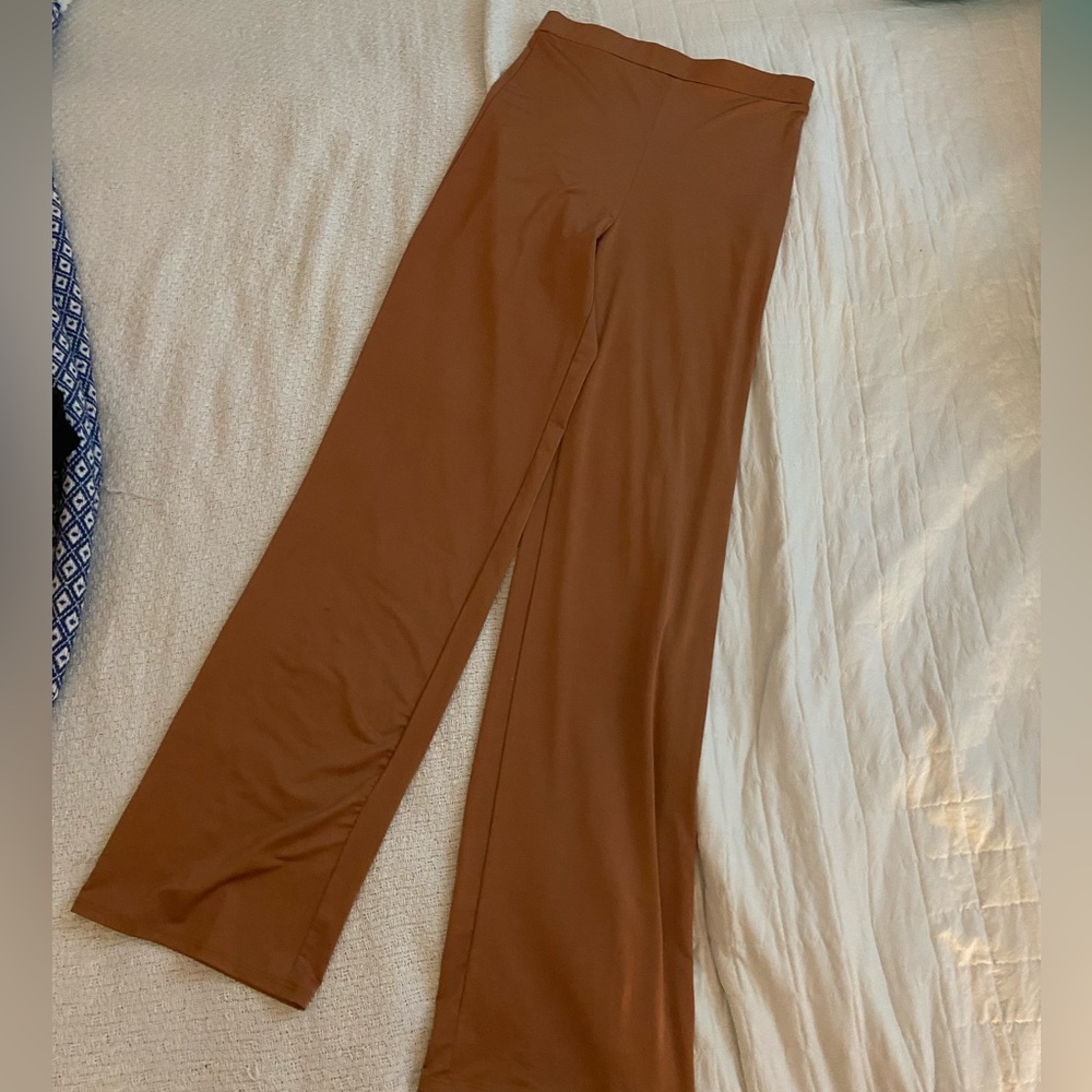 Metallic Boot Cut Pants